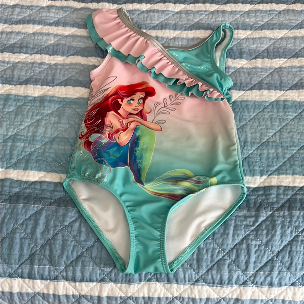 Disney Ariel girl bathing suit sz 5/6